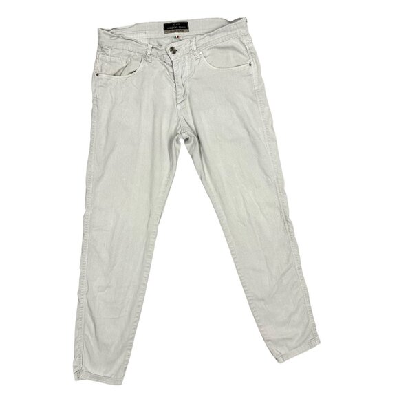 Future Xagon Man Twill Chinos Made in Italy Stretch Beige Cotton 30x31 - Picture 1 of 6